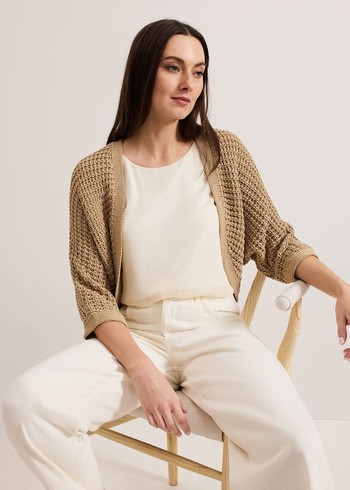 Phase Eight Isobell Lurex Shurg Knitwear Gold Canada | EZMIYC-104